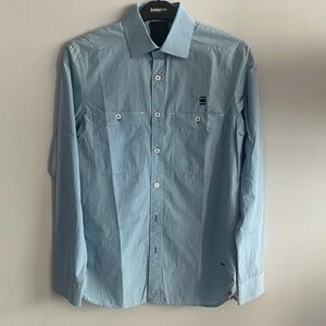 G-Star RAW Correctline Size Small Blue Casual Button Down Shirt